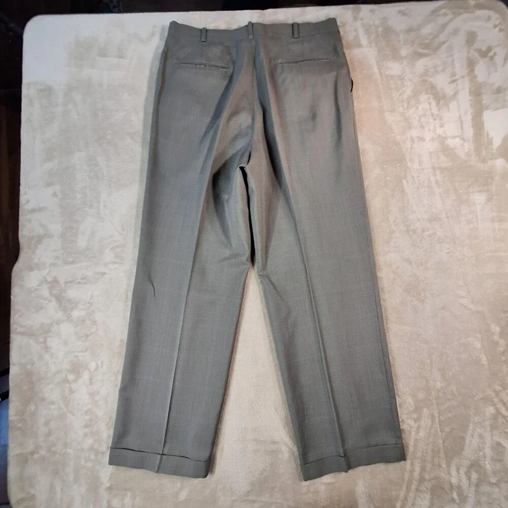 SHACK'S Suit Mens 40R Gray Check Single Vent 2 Btn 2 Piece 34x30 Formal USA